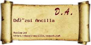Dézsi Ancilla névjegykártya